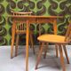 Table and 2 Scandinavian chairs 1960 vintage