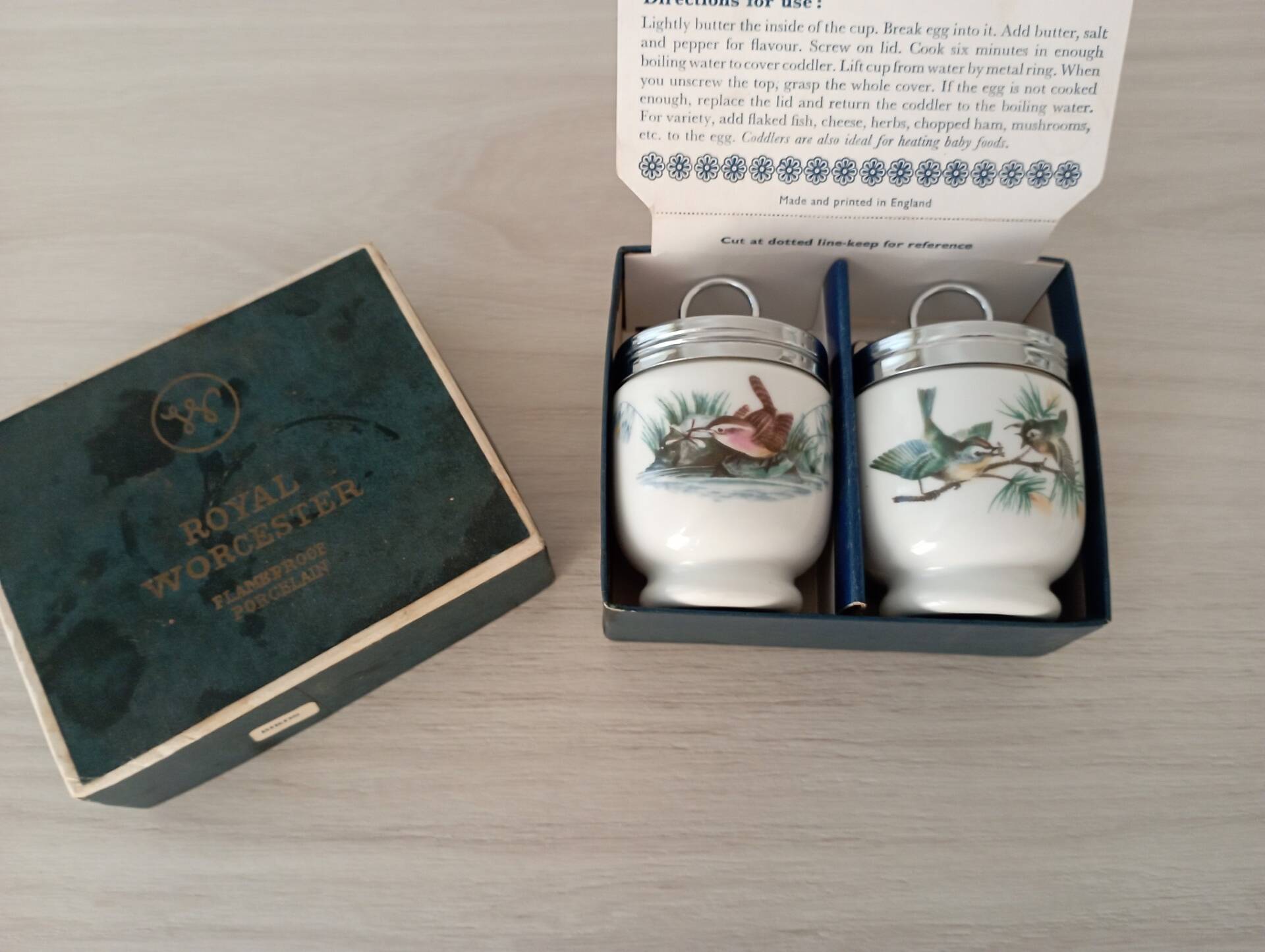 Cooked royal worcester egg