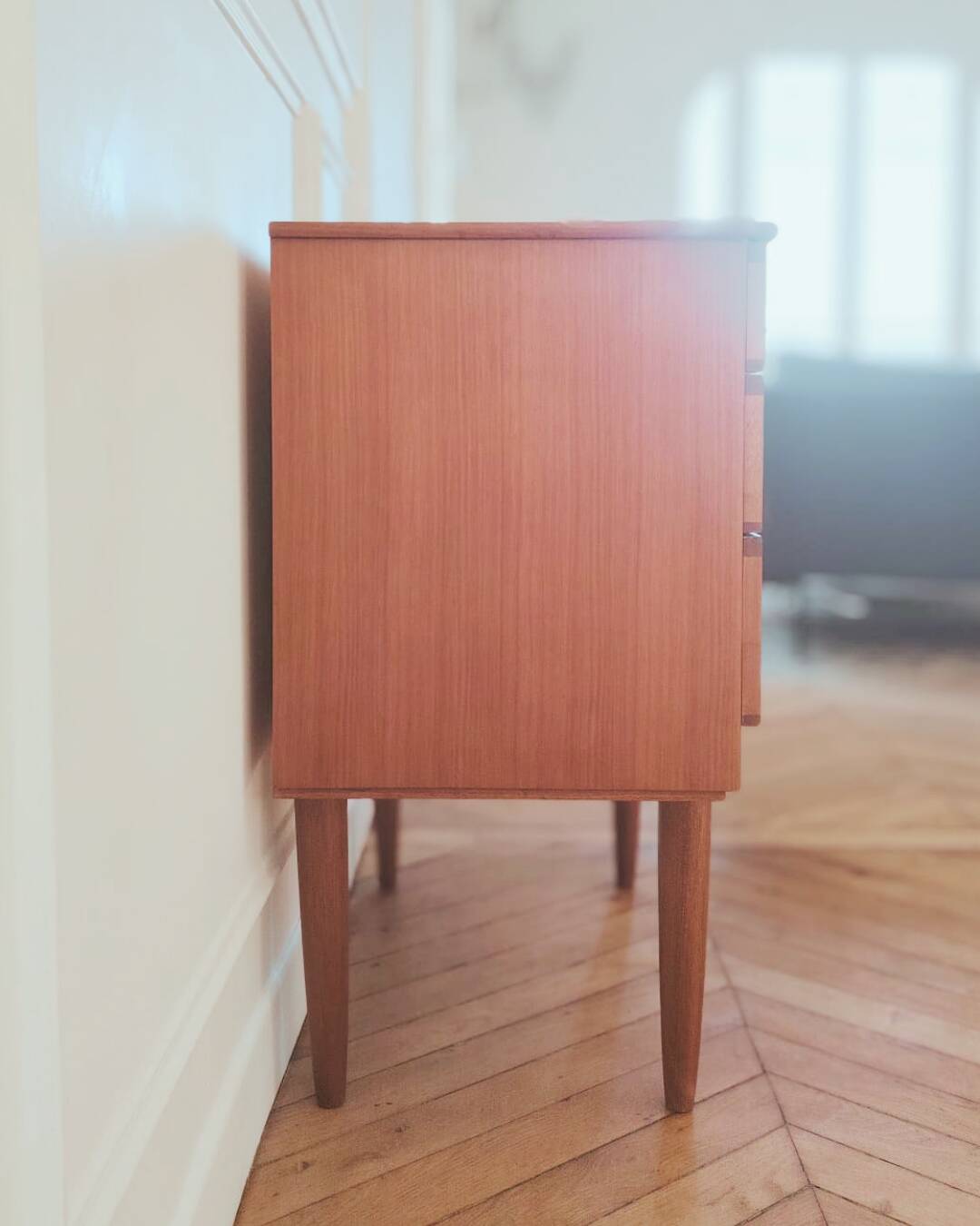 Renovated vintage English commode, 1950s-60s.