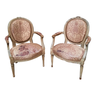 Paire de fauteuil d epoque Louis XVI