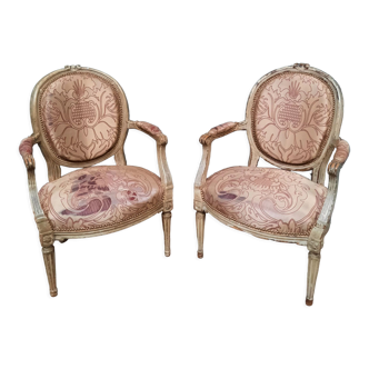 Pair of armchairs from the Louis XVI period