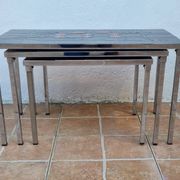Set of three nesting tables in Belarti style, 1960s, space age.
