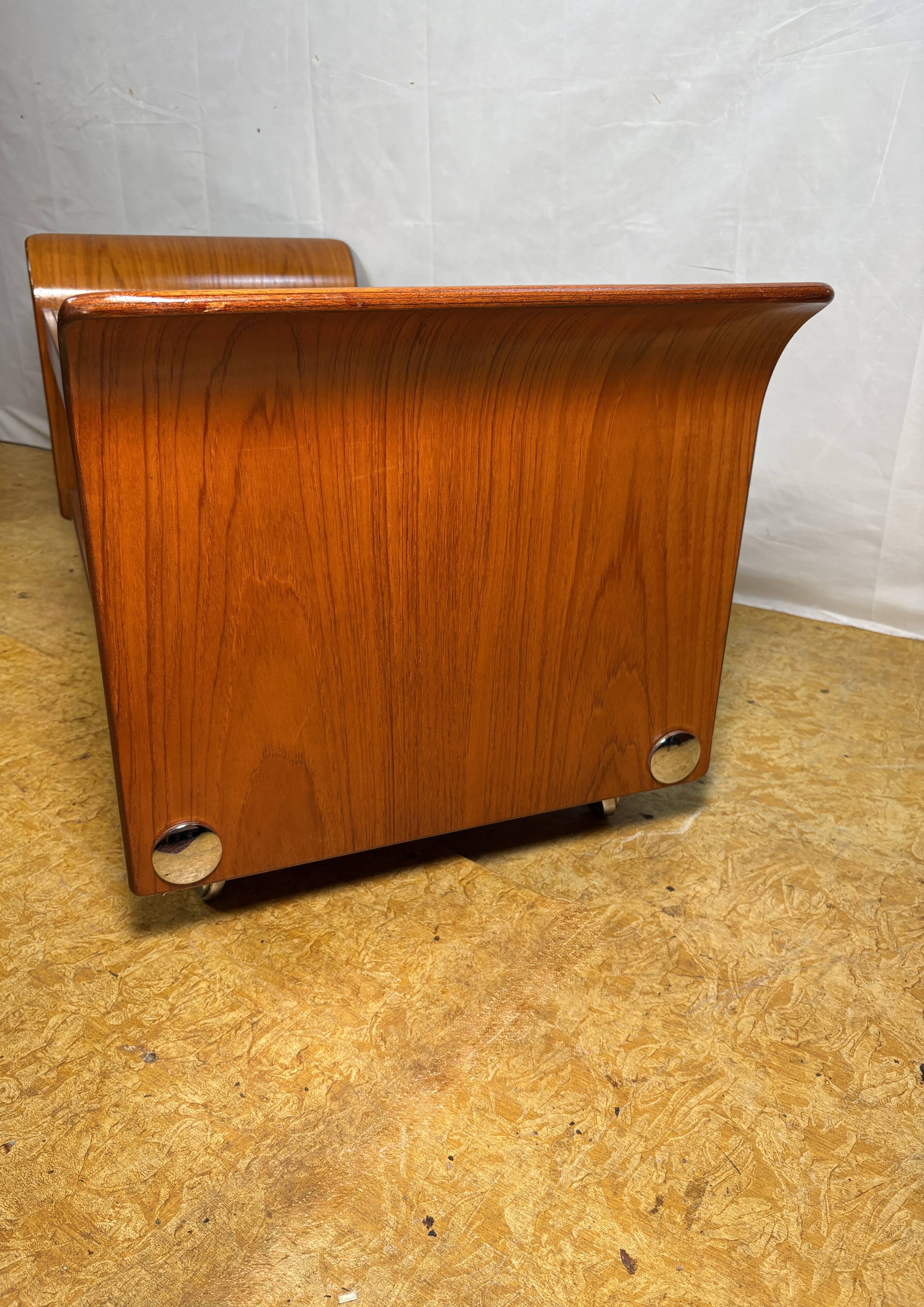 Mid Century Retro Teak & Glass Top Tulip Coffee Table by G-Plan Circa 1960