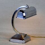 Chromed and articulated banker's lamp, Art Deco 1940