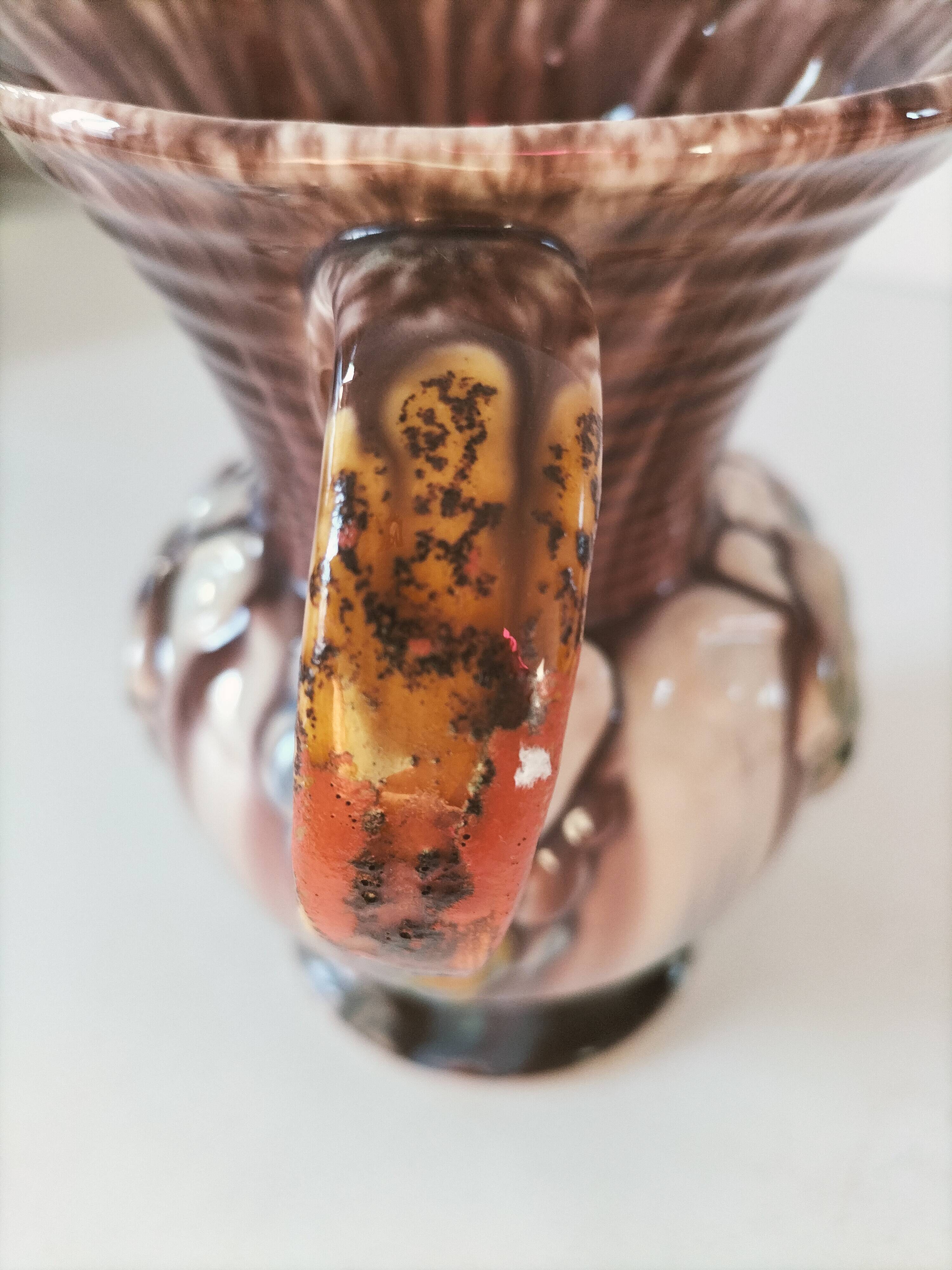 Pichet à glaçure ruisselante années 50