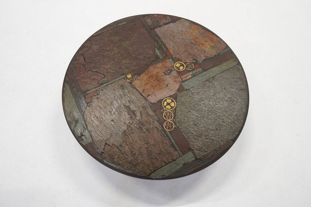 Large Round Coffee Table by Paul Kingma, Netherlands 1980s