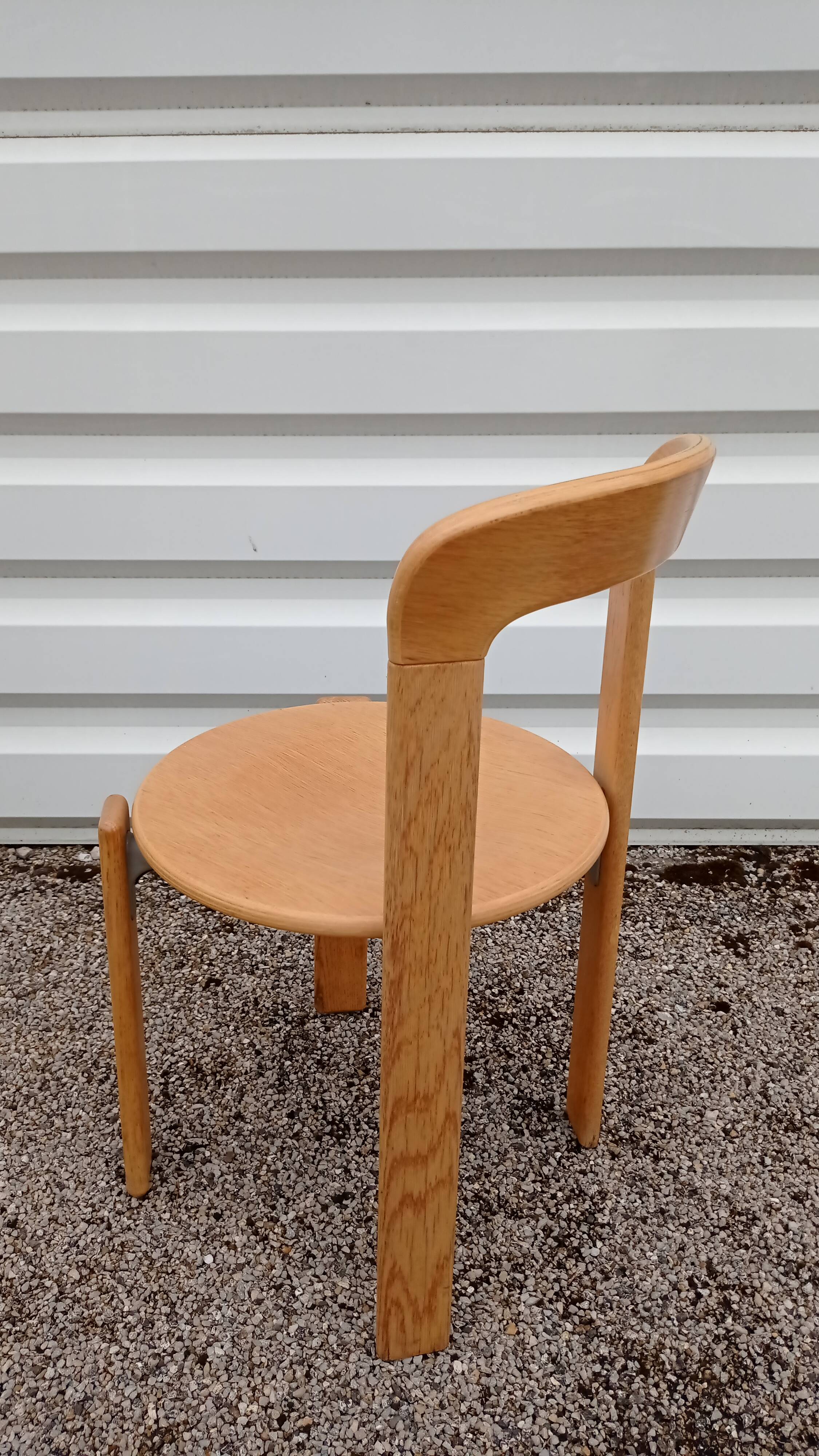 Pair of Bruno Rey Wooden Chairs