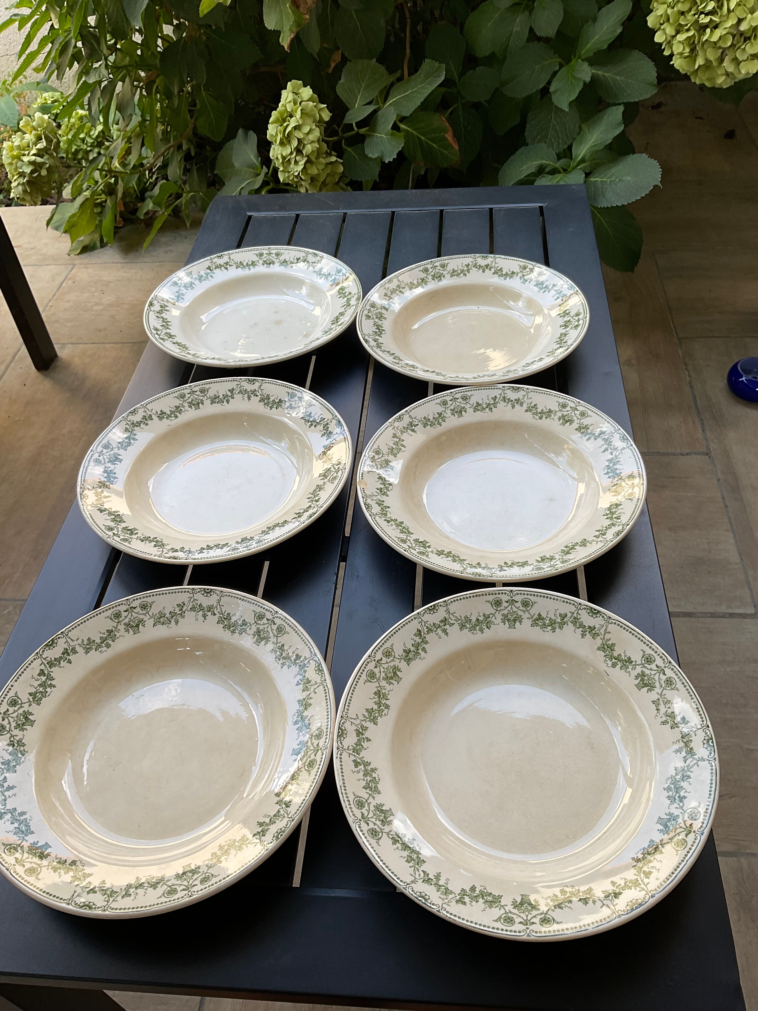 6 hollow plates badonvillers model champagne