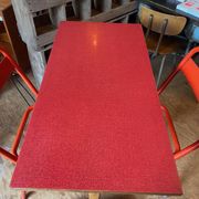 Red Formica bistro table 1950