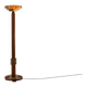 Art Deco Floor Lamp in oak and alabaster, France, ca. 1925