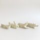 Set of 8 art deco ceramic animal knife holders