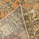Tapis vintage à motifs floraux orange et noirs