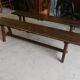 Paire de bancs anciens en bois massif