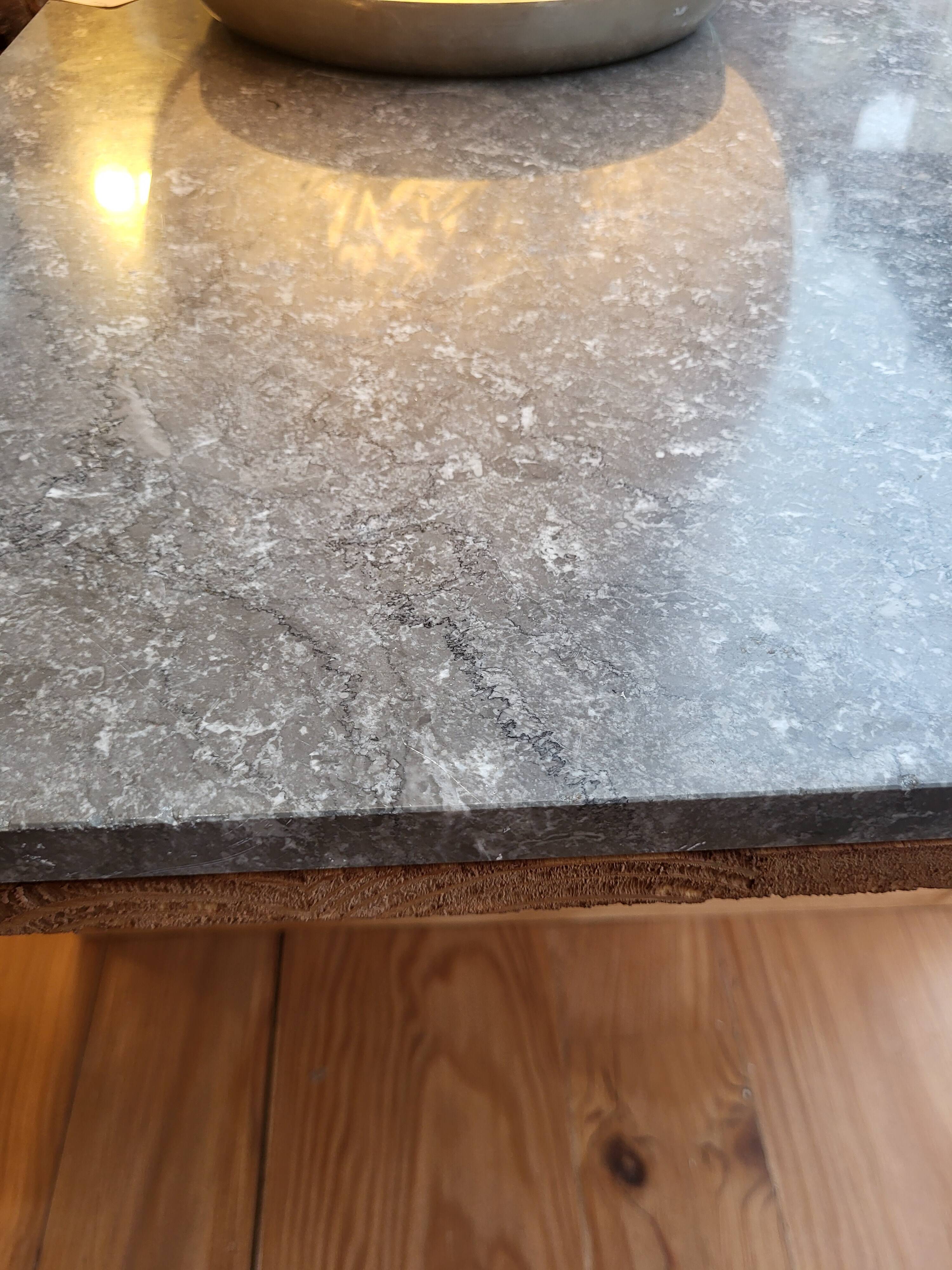 Grey marble coffee table