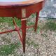 Antique Louis XVI style bouillotte table with marble top
