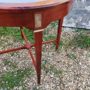 Table bouillotte ancienne style louis xvi avec plateau marbre