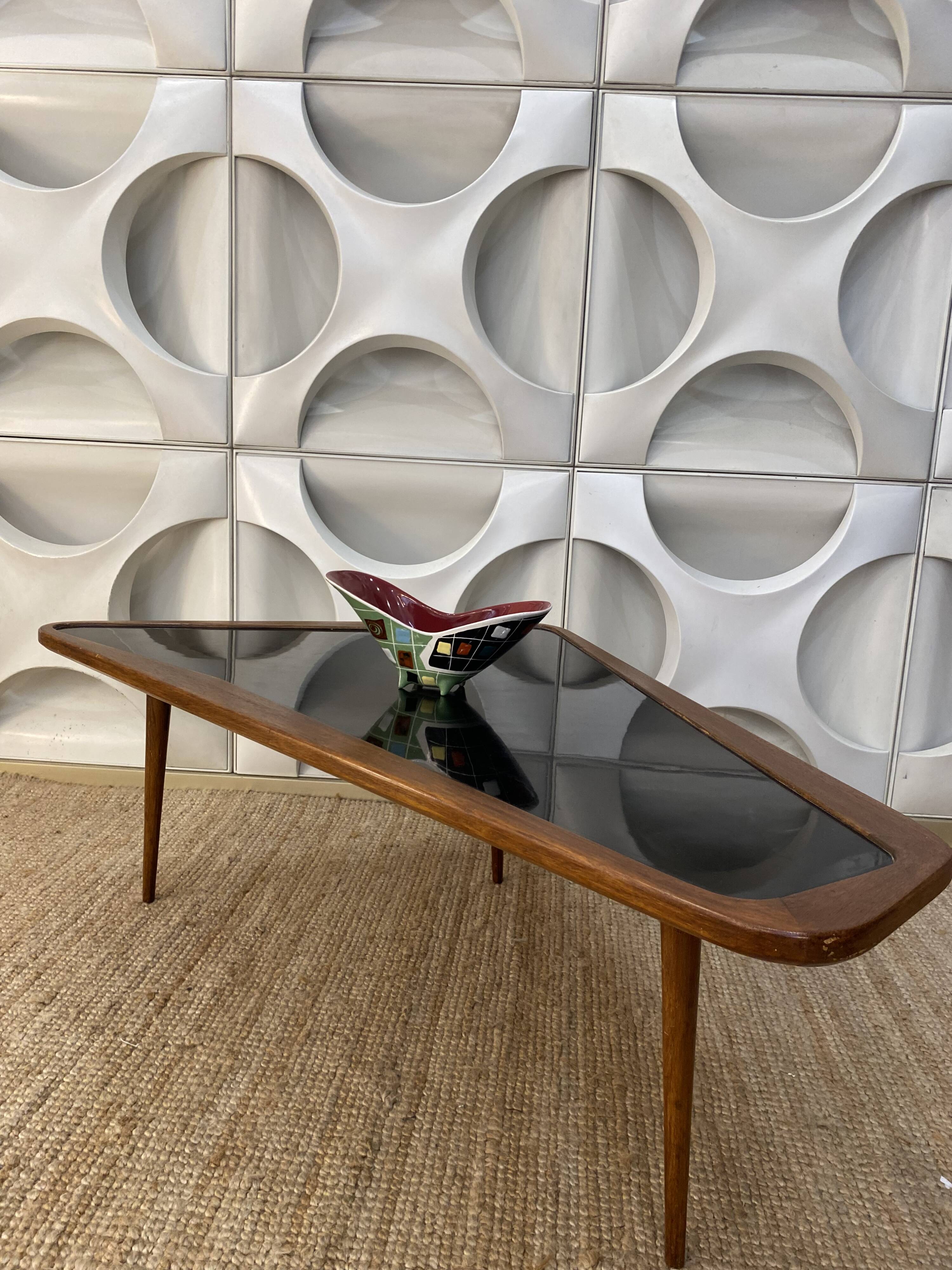 Vintage Coffee Table by Charles Ramos Free Form 1950