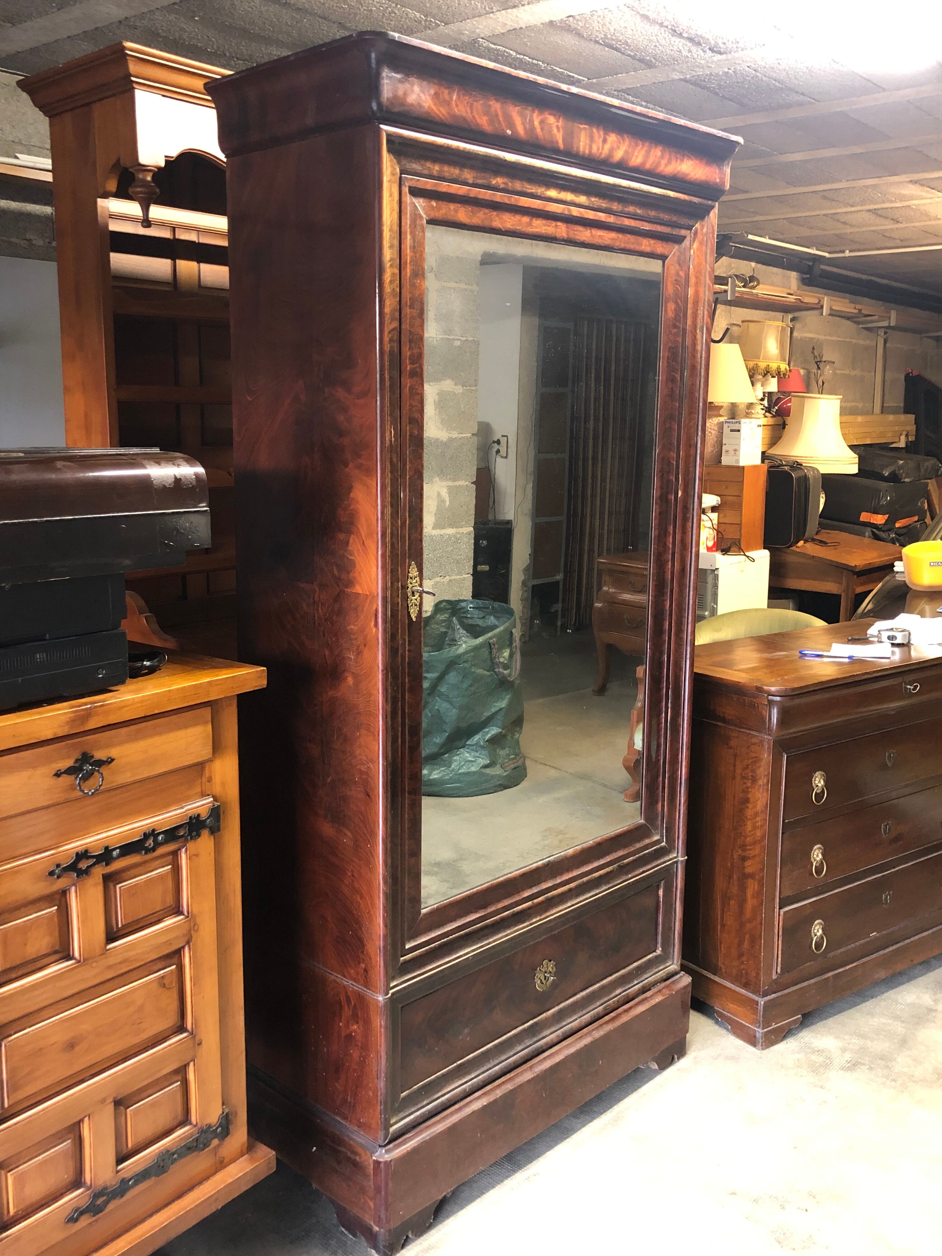 Antique wardrobe with large ice cream