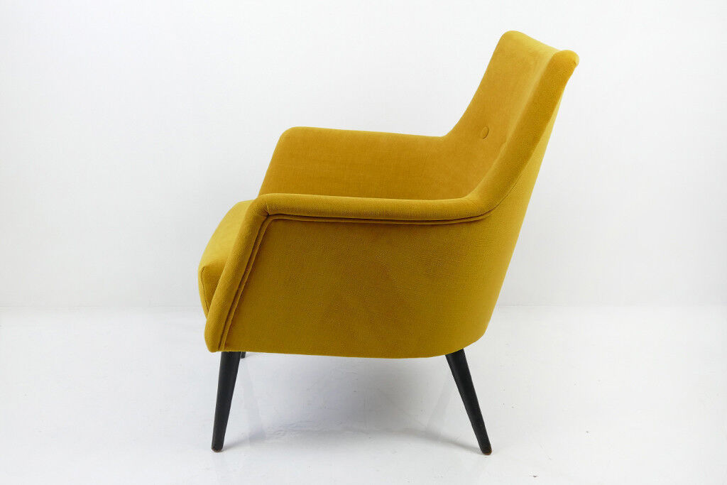 Vintage mid century yellow lounge armchair from '60s