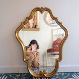 Miroir doré coquille 53x71cm