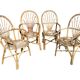 Rattan armchairs from the 70s France, set of 4
