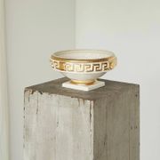 Large central piece Italian pottery in the style of Gianni Versace from the 1970s.