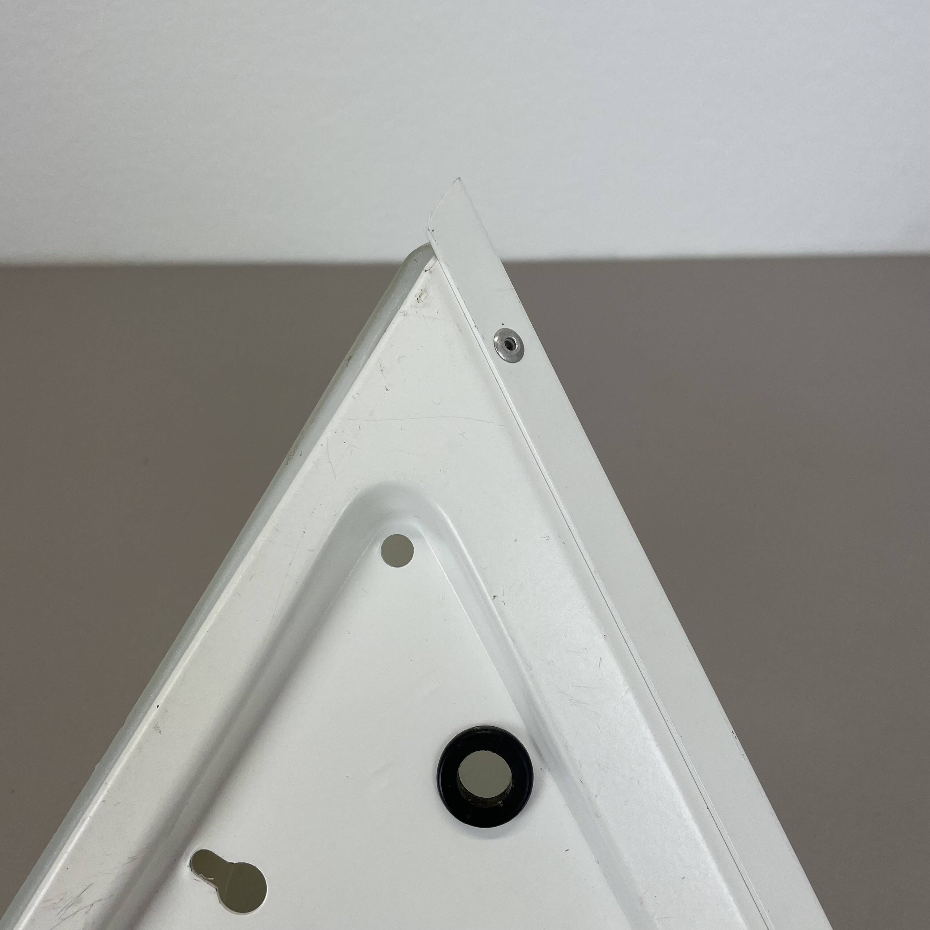 Original cubic satin white glass wall light by glashütte limburg, germany 1980s