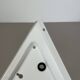 Original cubic satin white glass wall light by glashütte limburg, germany 1980s