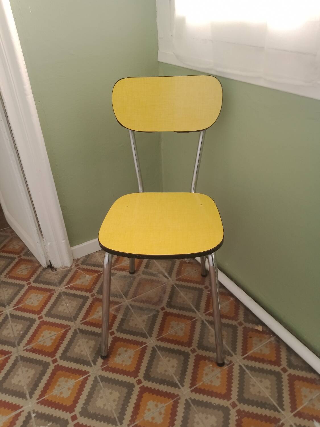 Yellow formica chair