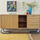 Wonderful partly solid sideboard in Scandinavian style from the 1950s