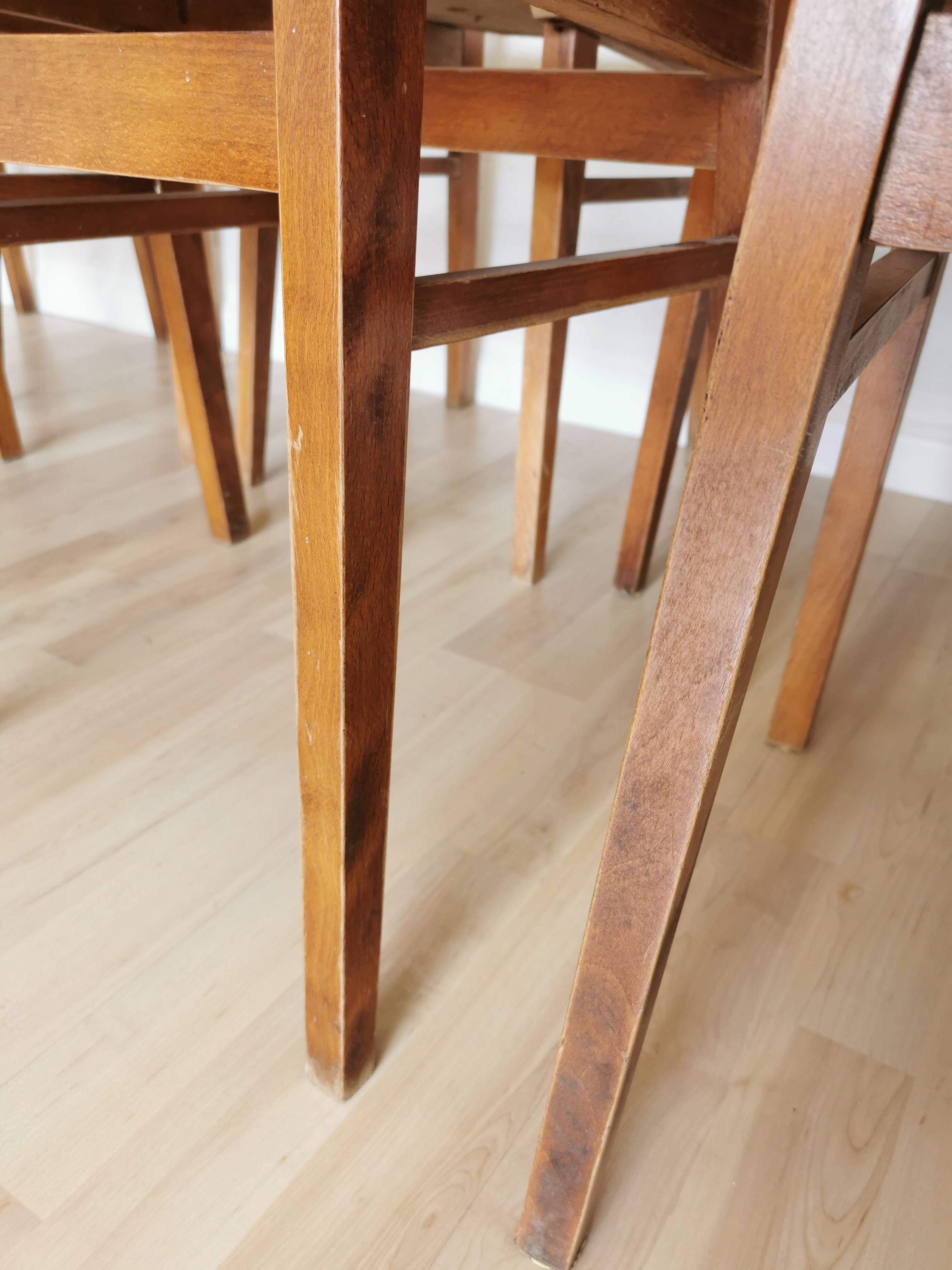 Vintage STOL Kamnik Dining Chair: 1970s Yugoslavian Mid-Century Leather Bis