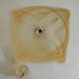 1970s vintage honey marbled glass suspension – retro design light fixture