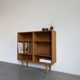 Vintage bookcase Hundevad oak vinyl