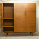 Danish Scandinavian wardrobe signed Sven Ellekaer 1960 3 doors 2 drawers with mounting plan