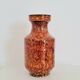 Modern West German Fat Lava Pottery Vase – Volcanic Orange & Red