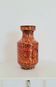 Modern West German Fat Lava Pottery Vase – Volcanic Orange & Red