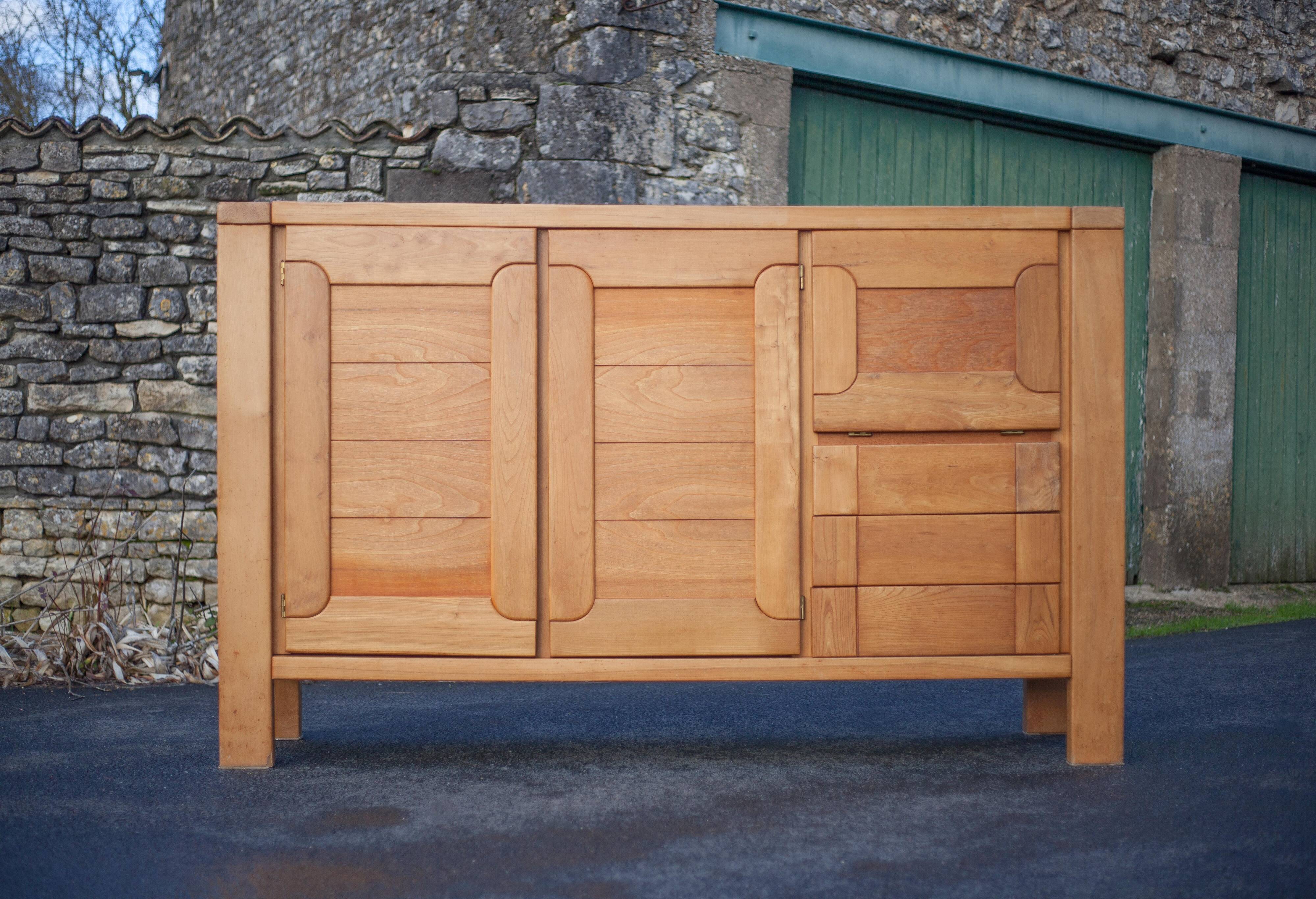 Solid wood sideboard from Regain, wooden storage unit, living room furniture, vintage furniture
