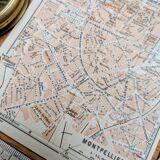 Imprimée en 1906, carte de Montpellier, Hérault.