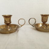 Vintage brass candle holders