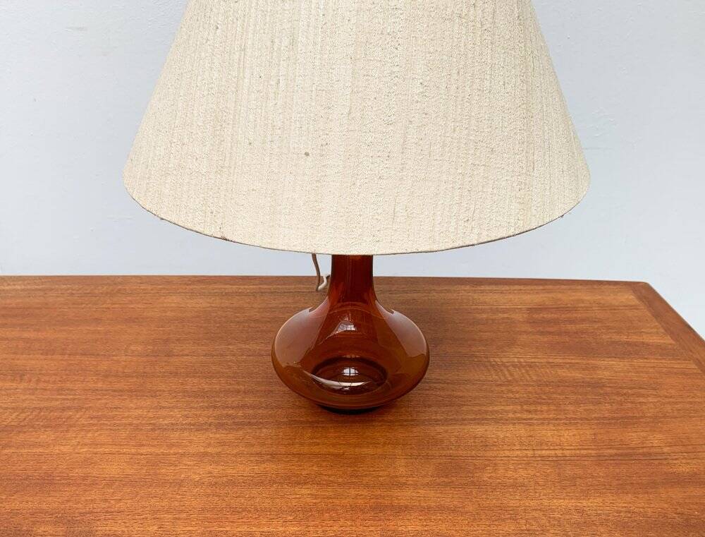 Mid-century Danish glass table lamp by Holmegaard