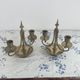 Pair of candlesticks, gilded and enamelled brass, Art Nouveau, early 20th century