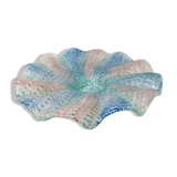 Pink and Green Centerpiece in Murano Glass by Linea Arte Murano 1960