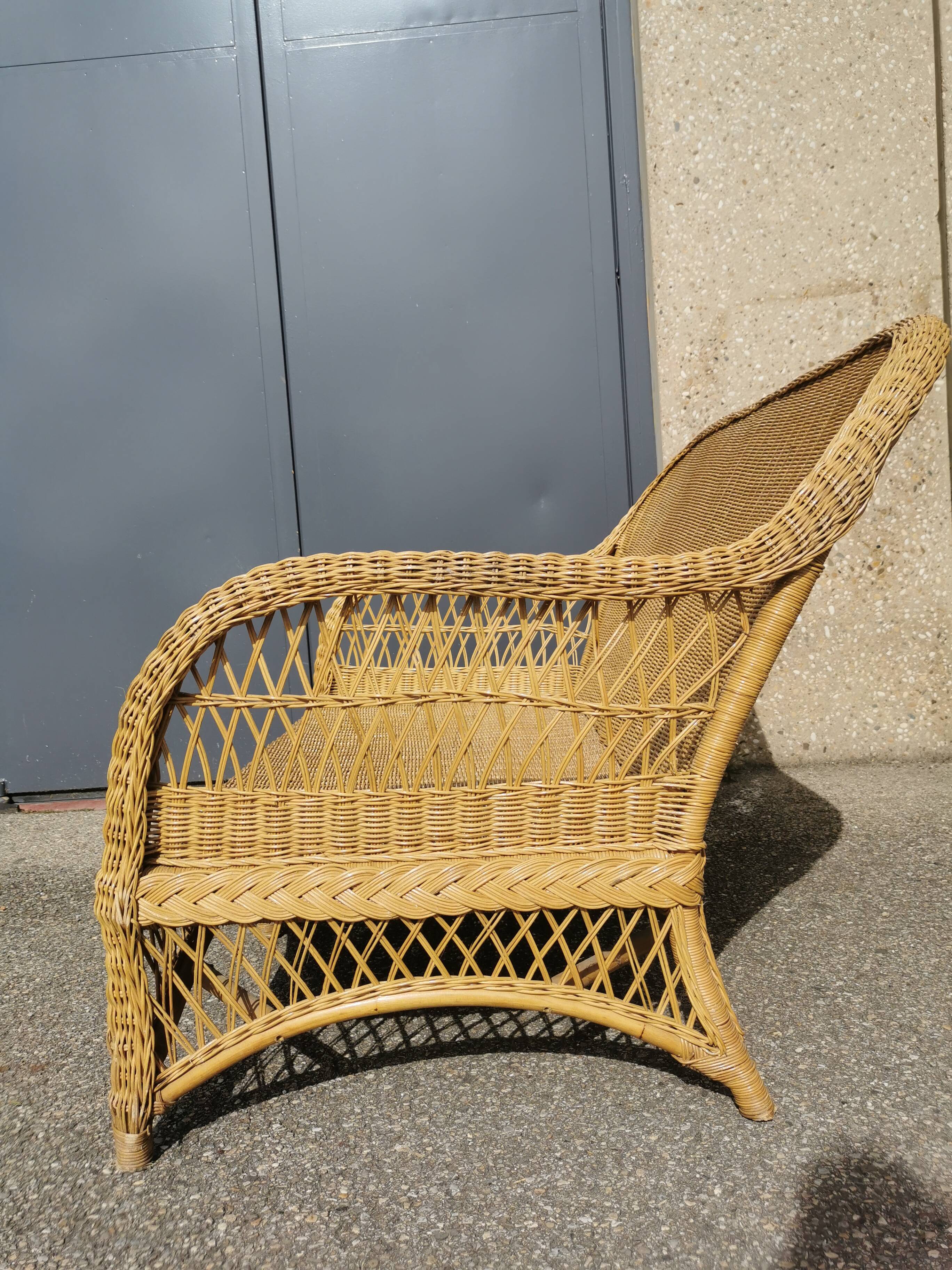 Complete rattan lounge from the 1950s
