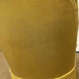 Fauteuil crapaud moutarde