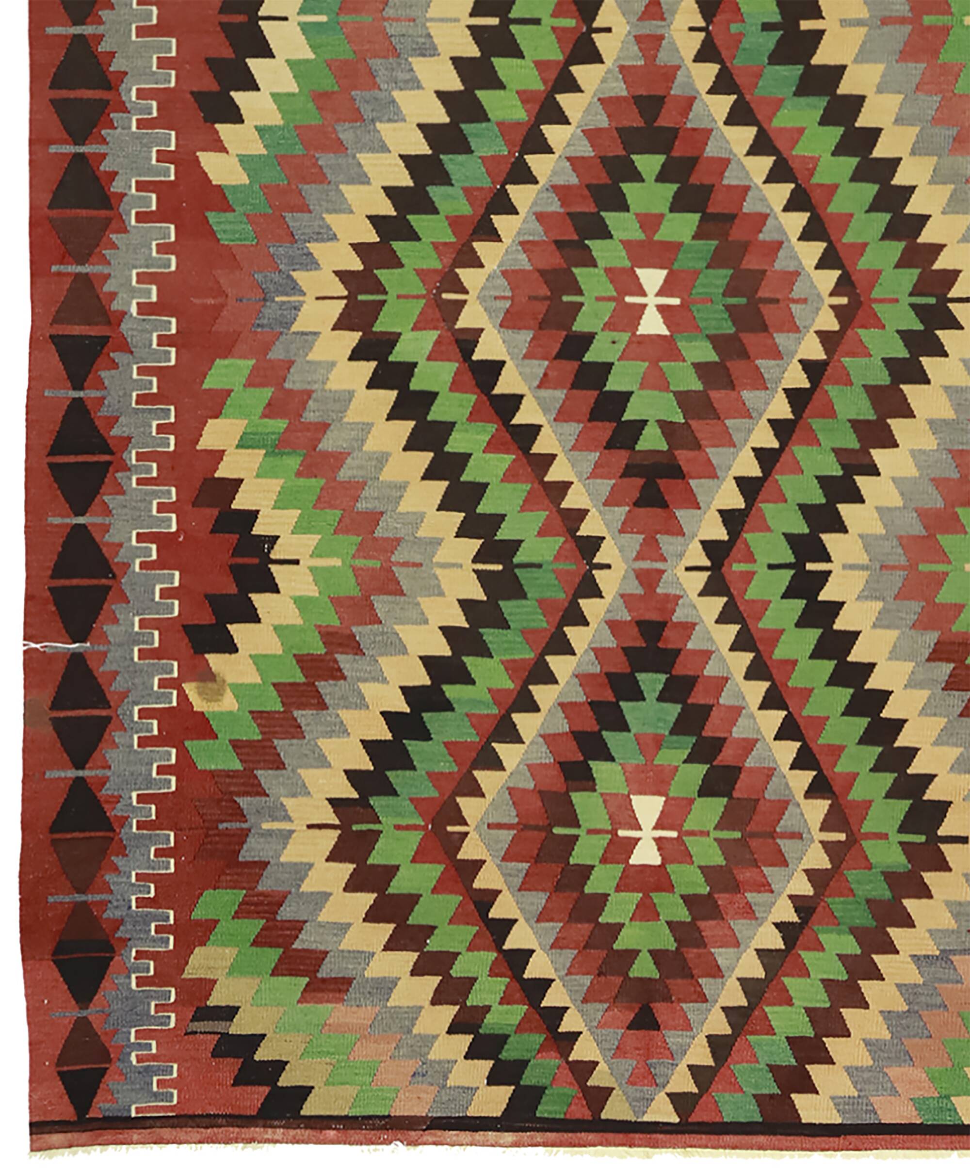 Vintage Turkish Kilim Co Coloured Turkish 175x247 cm Handwoven Bohemian Spirit