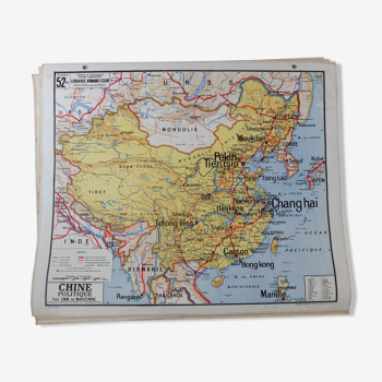 Vintage Vidal China no. 52 school map