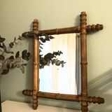 Bamboo wood mirror from the early 20th century.