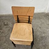 Lot of 6 bistro chairs from the 1980s