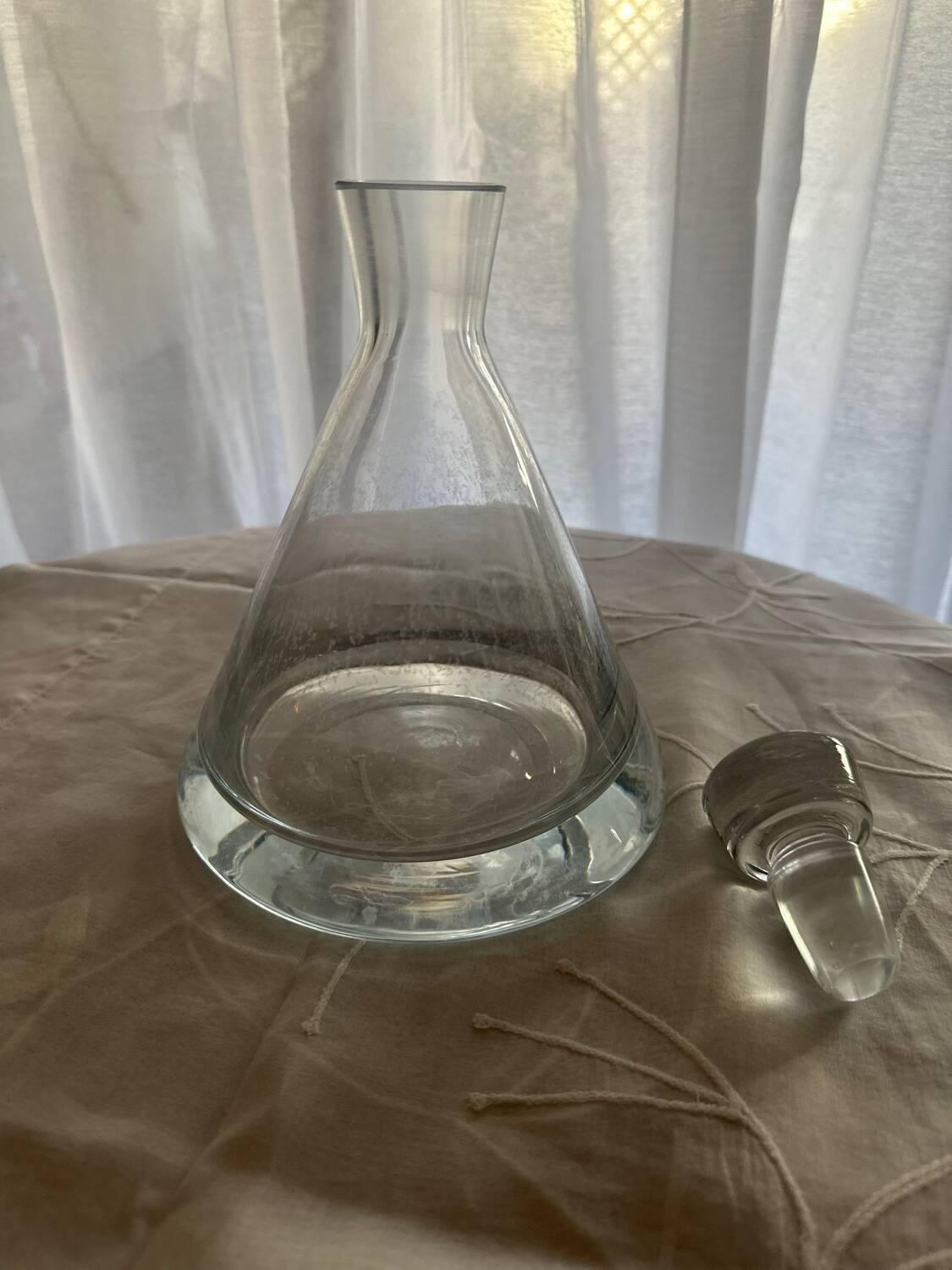 Vintage Tableware Conical Crystal Wine Carafe 1