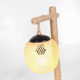 Paire de lampes en bambou et corde